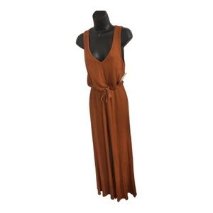 Beyond Yoga brown‎ clover bar women's Jetter sleeveless jumpsuit size small new